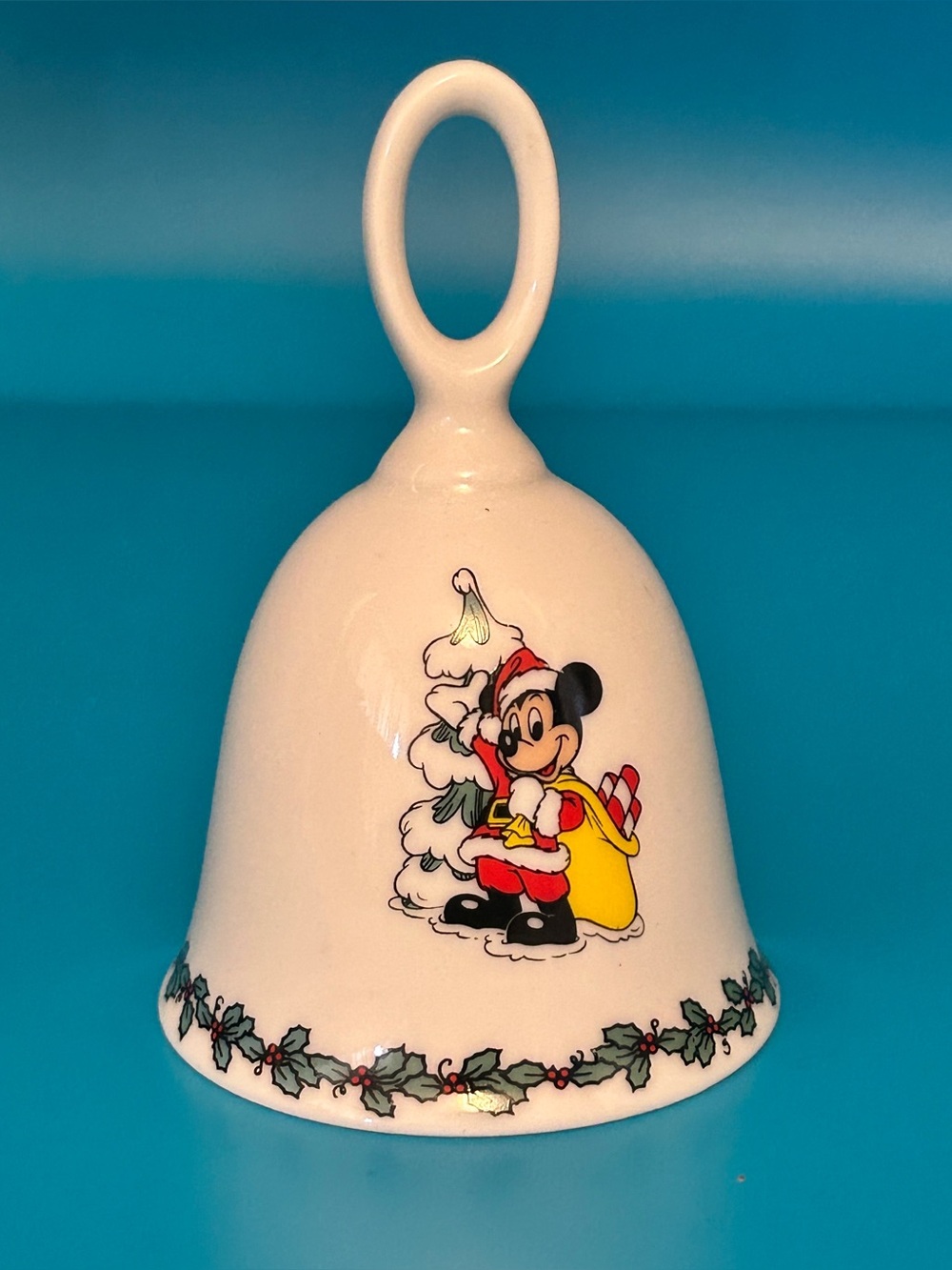 Disneyland Walt Disney World Christmas Bell - Mickey Mouse Holiday Design 4.5”
